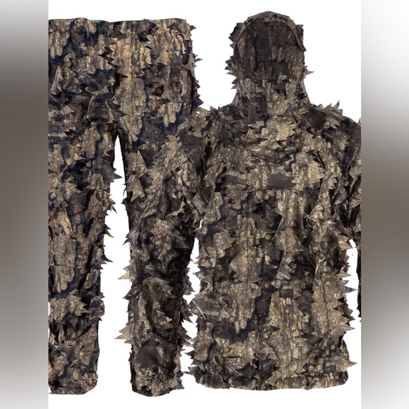 Mirage Wear 3D Leafy Hooded Mesh-Netted Camo Jacket and Underbrush Pants XXL - Picture 1 of 7